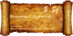 Bessenyei Szabolcs névjegykártya