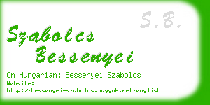 szabolcs bessenyei business card